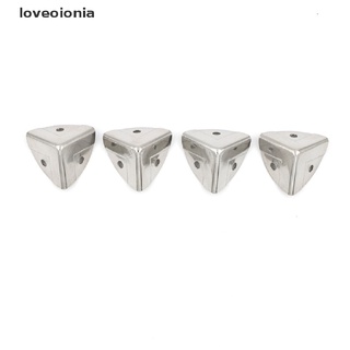 [loveoionia] 4 soportes de esquina de metal plateado para ángulo, protector de maletero, caja de pecho, gdrn