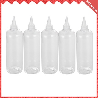 5x aplicador de tinte para el cabello de plástico recargable transparente champú loción crema botellas