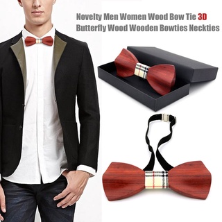 novedad hombres mujeres pajarita de madera 3d mariposa madera pajaritas corbatas