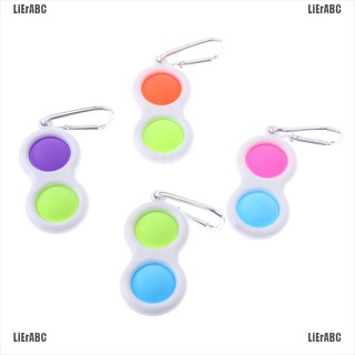 [LiErABC] Llavero empuje burbuja Figet sensorial juguetes aliviador de estrés juguetes niños adultos
