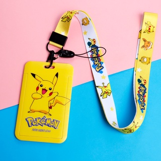 Pokemon Lanyard Con Llavero Pikachu ID Titular De La Tarjeta De Identificación Para Niños