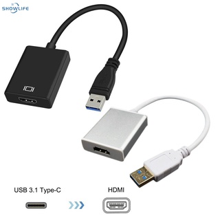 USB 3.0 A HDMI HD 1080P HDTV Audio Video Adaptador Convertidor Cable Para Windows 7/8/10 PC