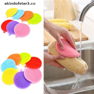[akin3] esponja de silicona para lavar platos, limpieza de cocina, herramientas antibacterianas calientes [akin3]