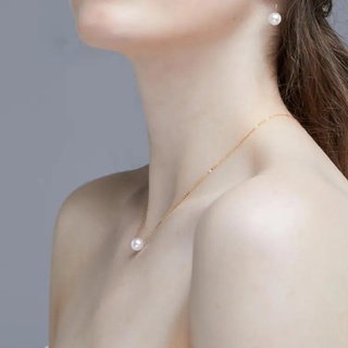 collar de perlas de agua dulce natural para mujer