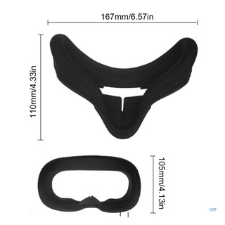 🔥YSTDE 1Set Soft Silicone Face Mask Cover with Headset Foam Protection Pad for Oculus Quest VR Glasses Headset Accessories