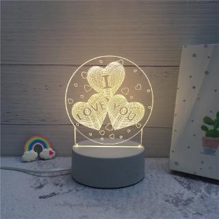Lámpara LED 3D Creativa 3D Luces De Noche Novedad Ilusión 3D Mesa Para El Hogar Luz Decorativa (4)