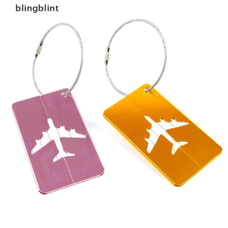 [bling] etiqueta de equipaje de aluminio accesorios de viaje etiquetas de equipaje maleta dirección etiqueta