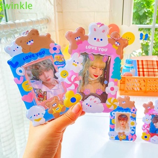 Twinkle1 infancia Bus tarjeta cubierta protectora de dibujos animados banco tarjeta titular de la tarjeta de regalo lindo oso estudiante conejito estilo coreano tarjeta de comida/Multicolor