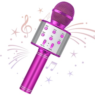 Micrófono Inalámbrico De Karaoke, Micrófono De Viaje Para Fiestas En El Automóvil, Micrófono De Karaoke Bluetooth, Cantar Con Teléfono Móvil, Adecuado Para for iPhone / PC-LIXUE