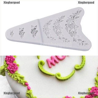 xinghergood sugarcraft - molde de silicona para fondant, diseño de flores