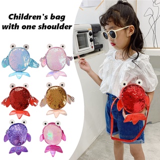 ifashion1 - bolsas de hombro con lentejuelas para niños, diseño de pez dorado