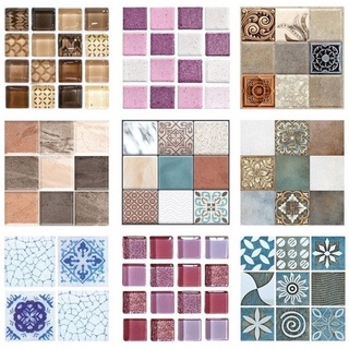 impermeable + a prueba de aceite anti-aceite rosa mosaico autoadhesivo azulejo pegatina de pared para cocina baño decoración (8)