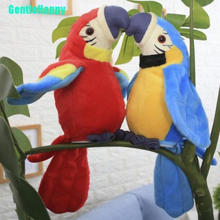 Gentlehappy juguete De peluche Parrot eléctrico para hablar De hamburguesa Repetidores De alas De ahorro (1)