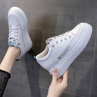 Little white shoes women s spring and autumn 2021 new height increase women s shoes trifle wild single shoes net red thick-soled casual shoes