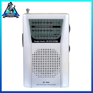 Bc-R60 Pocket Radio telescópica antena Mini AM/FM 2 bandas Radio receptor mundial