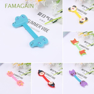 FAMAGAIN Cute Animal Lines Organizer Silicone Wires Management Cable Clips Self-adhesive Desktop Organizer Clamp Earphone Buckle Line Fixer Wire Holder