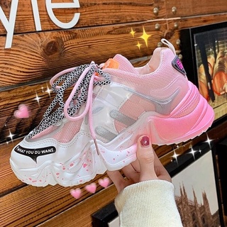 Women's shoes Korean fashion gradient bottom thick-soled height-increasing shoes sneakers women (1)