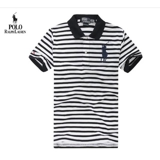 Nueva llegada Ralph Laurens Polo de manga corta camiseta de rayas Polo de los hombres de solapa camiseta bordada Polo de los hombres de la ropa de la mejor calidad