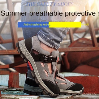 36-46 zapatos de seguridad botas antideslizantes anti smash ligero transpirable de acero del dedo del pie kasut kasut kerja kasut safty ajnv