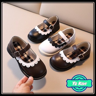 Yz-D Niñas Clásico Vintage Zapatos De Cuero Suelas Suaves Antideslizante Bebé Encantador Encaje Princesa