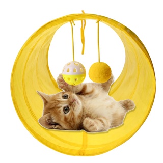 Mascotas plegable divertida mascota gato juego túnel tubos gatito cachorro hurón conejo juguete (1)