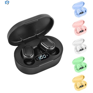 Auriculares E6S TWS Bluetooth 5,0, auriculares inalámbricos con cancelación de ruido, micrófono y pantalla LED de carga