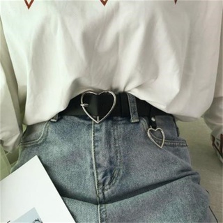 [mujer coreana ins estilo punk moda corazón cinturón] [cuero metal pin hebilla cinturones] [mujeres cintura para desgaste ocio jeans vestido] (2)