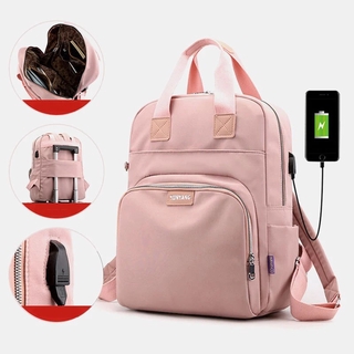 Bolsa para portátil para mujer, carga USB, mochilas escolares, mochilas de viaje, mochila de viaje, mochila, mochila