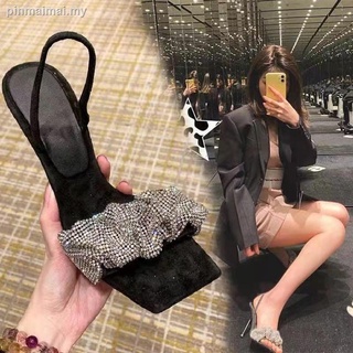 Tamaño 33-42 verano 2021 nuevos zapatos de tacón alto Yang Mi con el mismo estilo explosión stiletto mujeres s todo-partido rhinestone sandalias 4