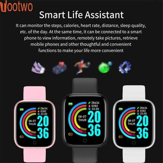 t Y68S Smart Watch Fitness Tracker Presión Arterial Smartwatches Impermeable Monitor De Frecuencia Cardíaca Bluetooth Reloj De Pulsera tootwo