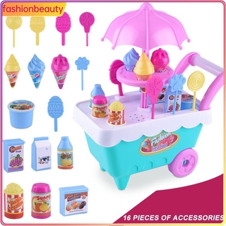 Niños simulación caramelo helado carro niña sabiduría y familia traje de juguete temprano