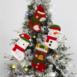 Árbol de Navidad decoración de Navidad medias muñeco de nieve bolsa de regalo Navidad ciervo ventana caramelo bolsa calcetines colgante