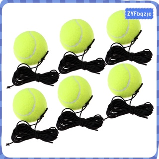 6 piezas de pelotas de tenis para entrenamiento al aire libre auto-estudio