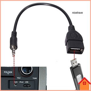[Ni] Mm macho Audio AUX-in-Jack A USB tipo A hembra OTG Cable convertidor