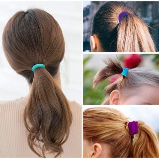 unids/lote mujeres niñas bandas de goma sin daños Scrunchies bandas elásticas para el pelo accesorios para el pelo de Nylon diademas (4)