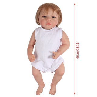 SWE Reborn Baby Dolls 18inch Hecho A Mano Muñeca Recién Nacido Completo De Silicona Cuerpo Realista Niño Bebés Niños Juguete Regalos Para La Edad De 3 + (2)